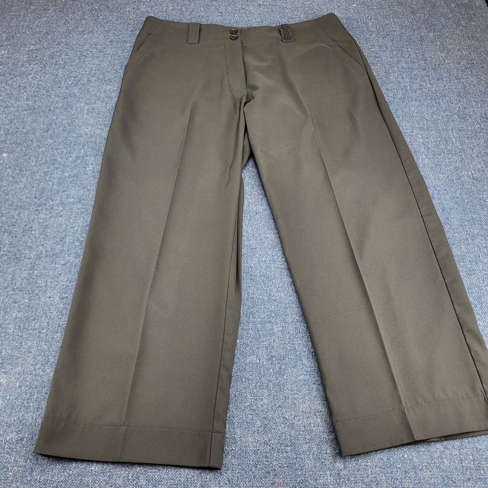 Nike Golf Fit Dry Black Wide Leg Trousers Pants Size 8 Activewear Golf Office